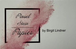 Logo Pinsel Stein Papier