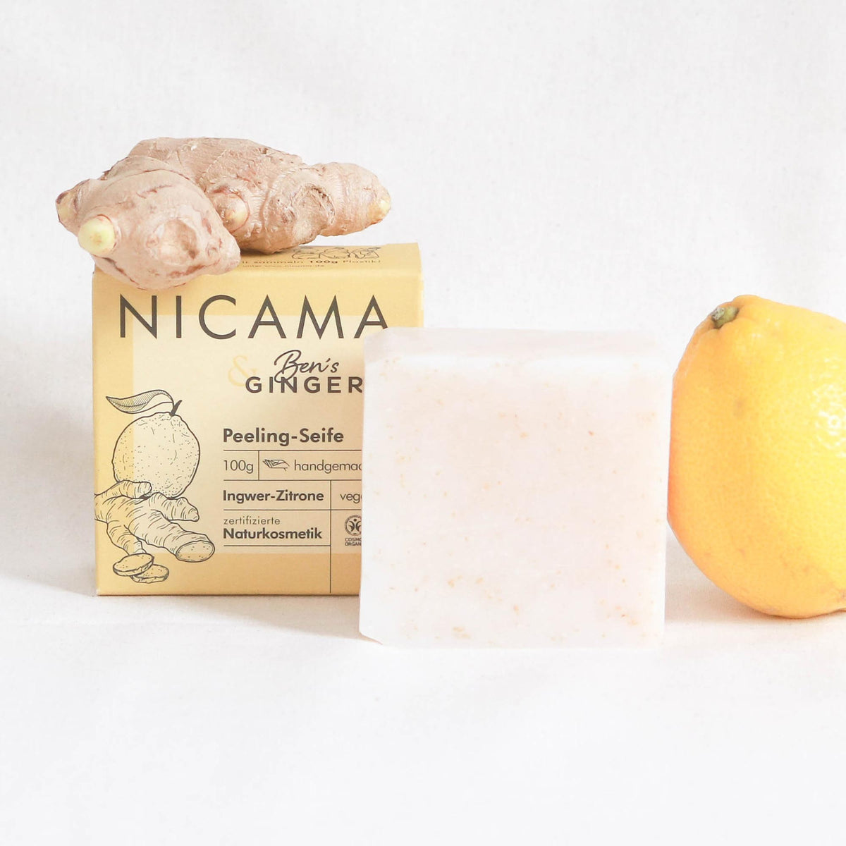 Peelingseife - Ingwer-Zitrone (x Ben's Ginger) - 100 g | NICAMA