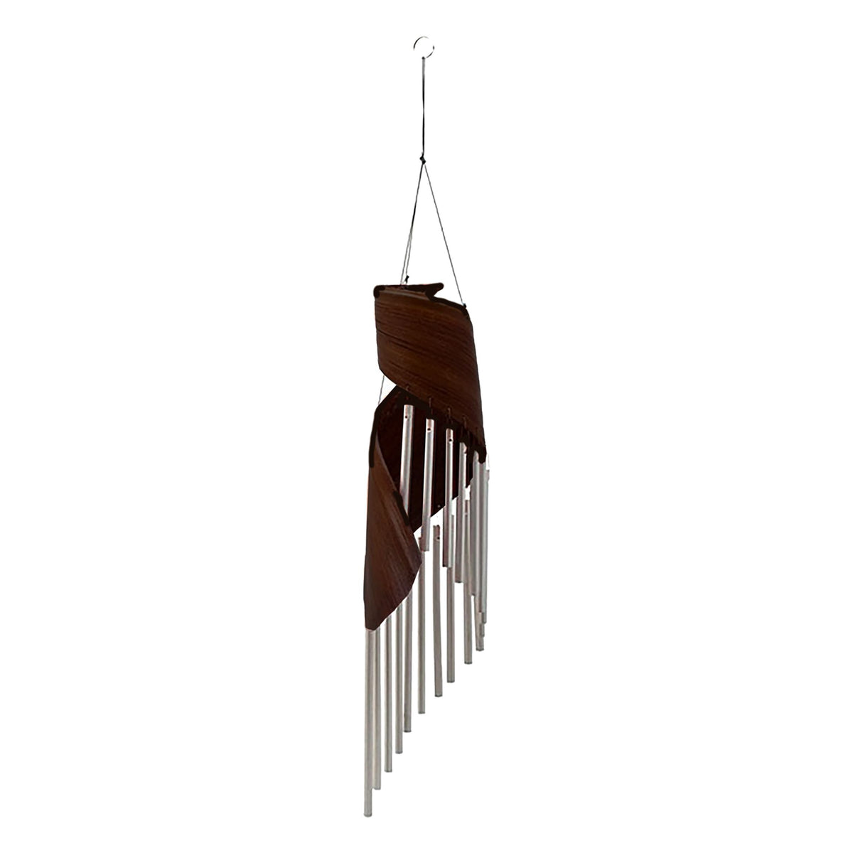 Windspiel aus Kokosblatt – Schokobraun