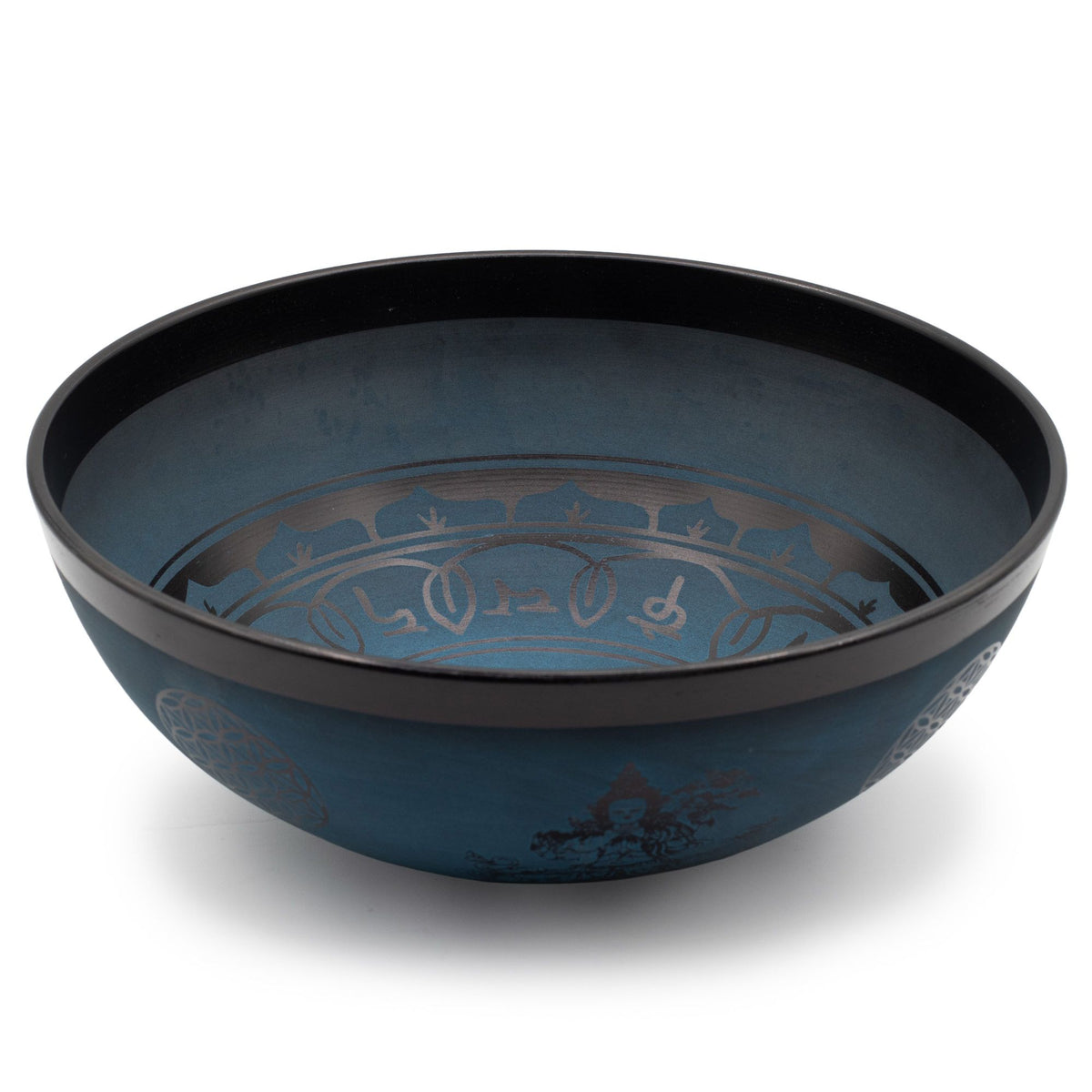 Klangschale – Aluminium Doppel-Dorje blau – 27 cm