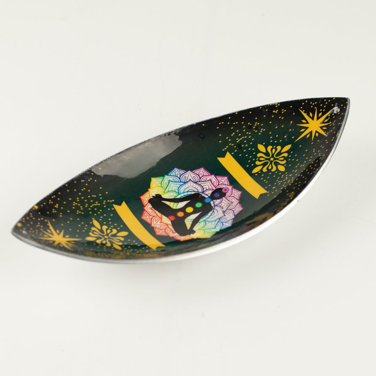 Räucherschale – Aluminium emailliert Lotus Buddha Chakra