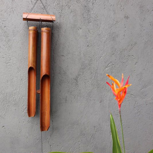 Bambus-Windspiel – Natur – 4 große Röhren