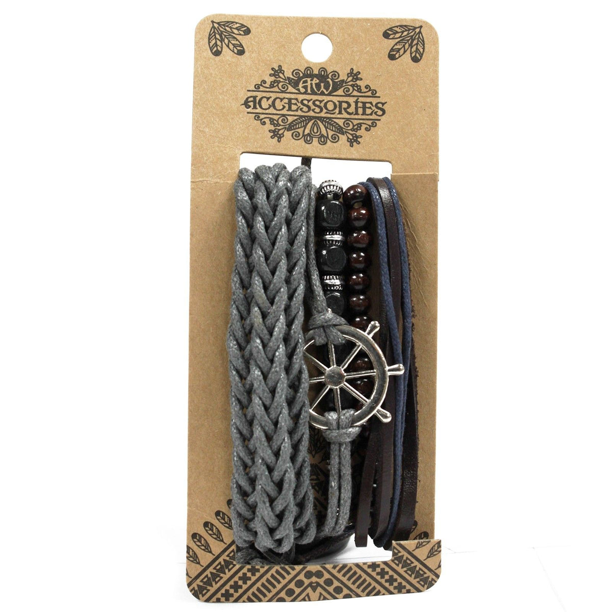 Armband-Set Herren – Metall & Leder – sortiert
