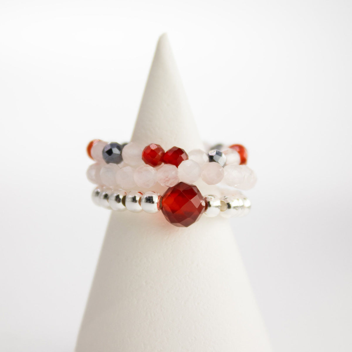 Ring-Set – Edelstein Nymph Spirit – Love & Flame