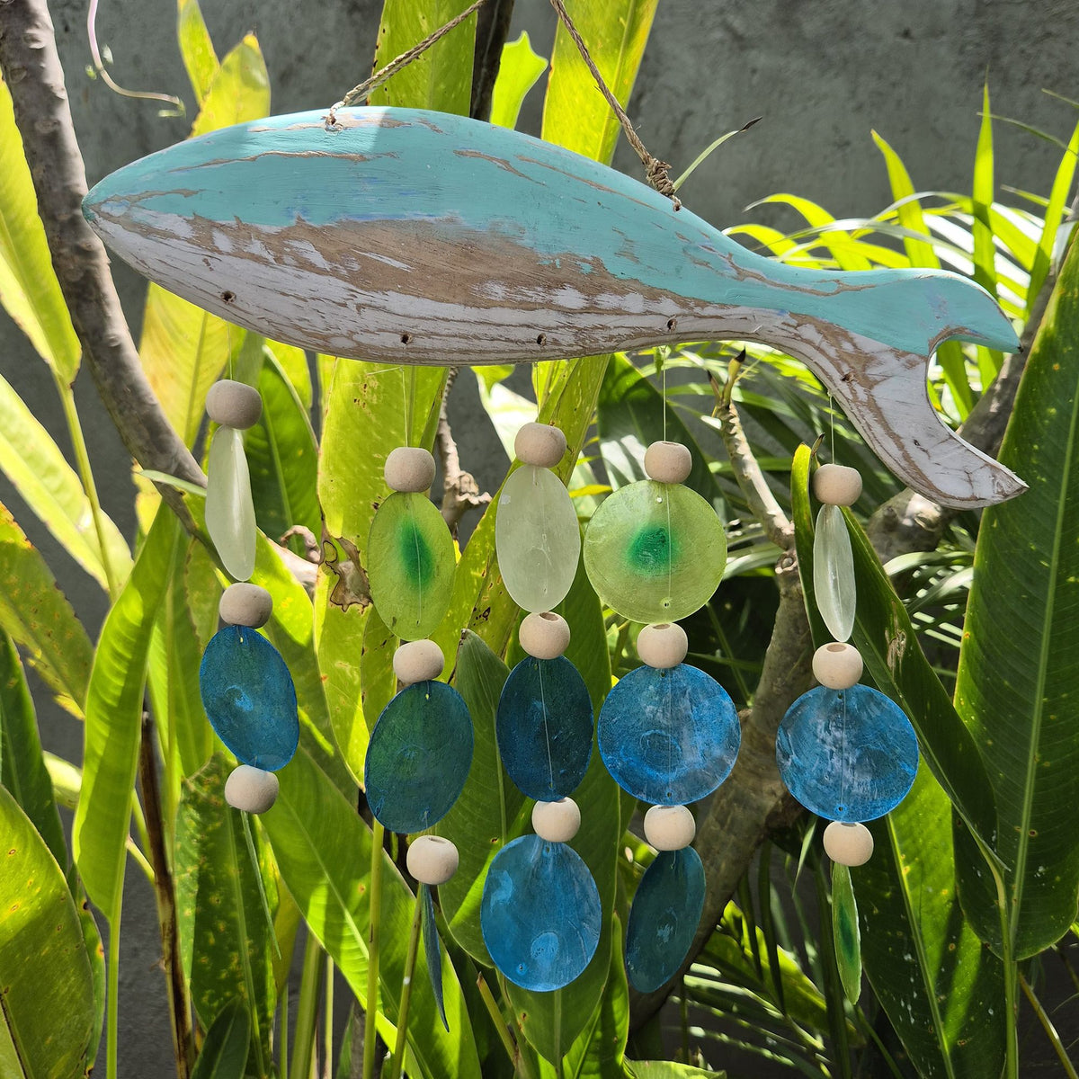 Windspiel Capiz – Fisch aqua
