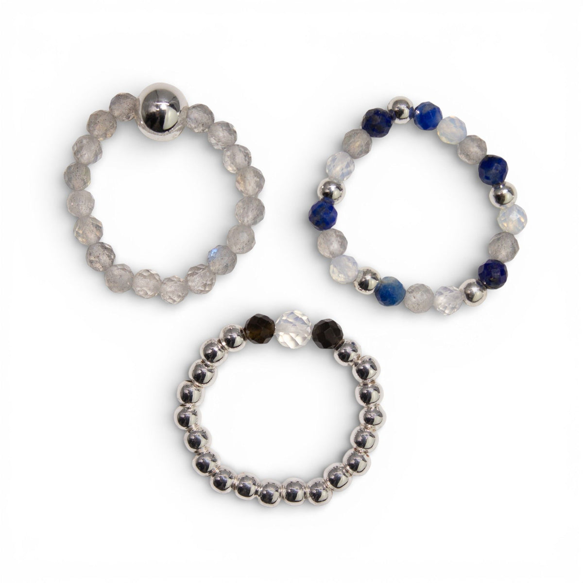 Ring-Set – Edelstein Nymph Spirit – Northern Lights