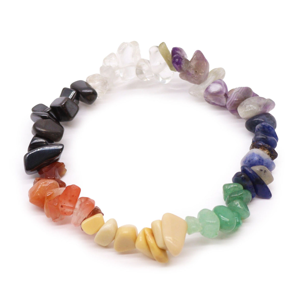Armband – Edelsteinsplitter Chakra-Steine