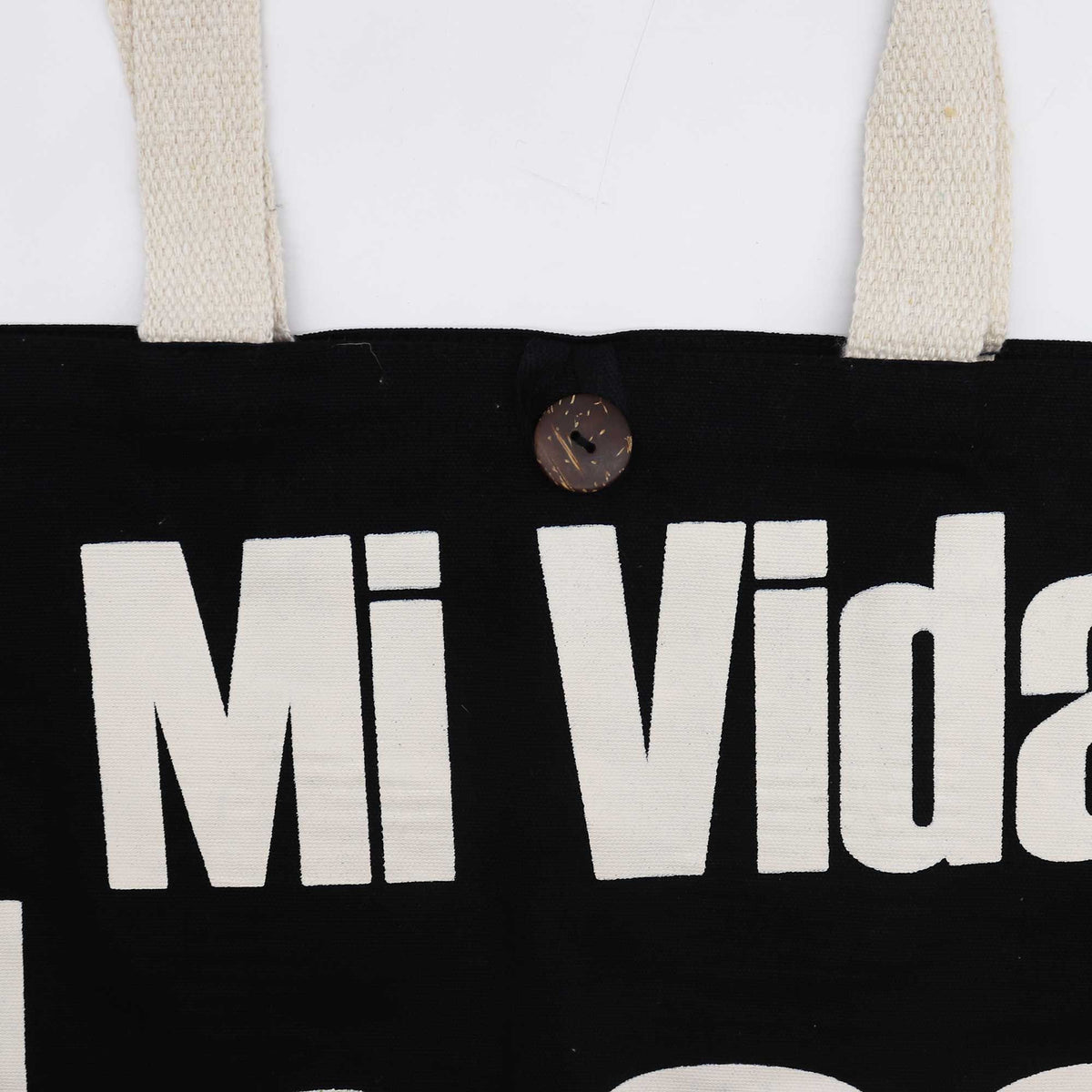 Einkaufstasche Baumwolle – Mi Vida Loca – schwarz