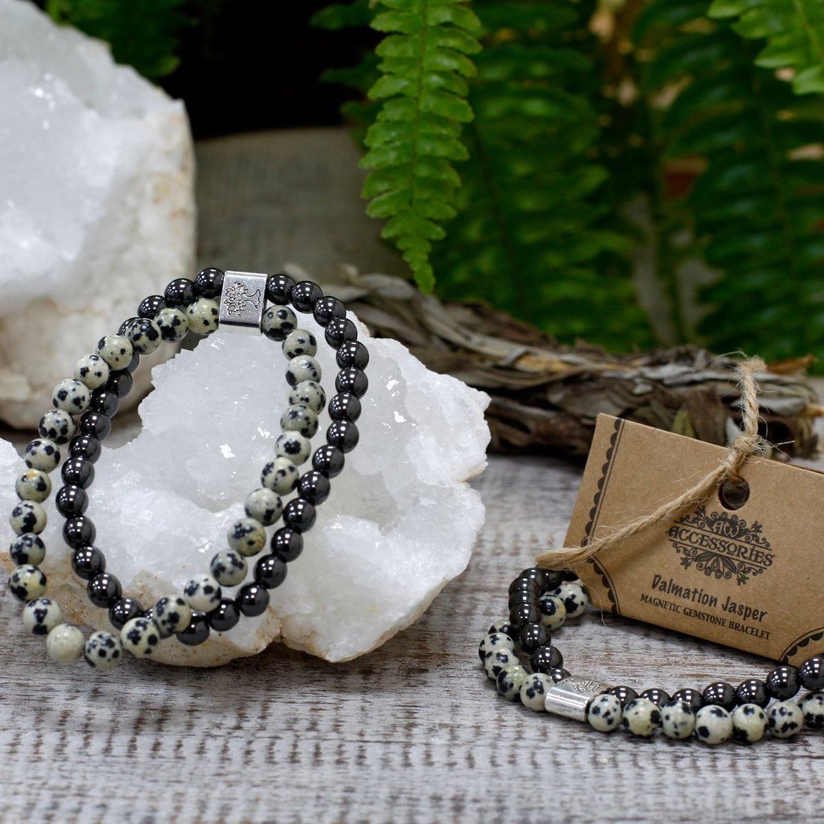 Armband – Magnet-Edelstein Dalmatiner-Jaspis