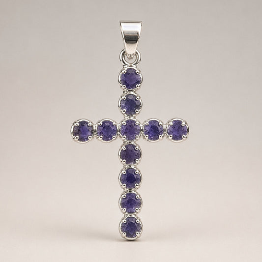 Anhänger – Devotional versilbert Kette – Ionit-Kreuz