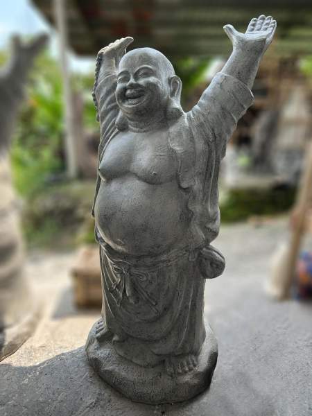 Zementfigur 'Lachender Buddha'