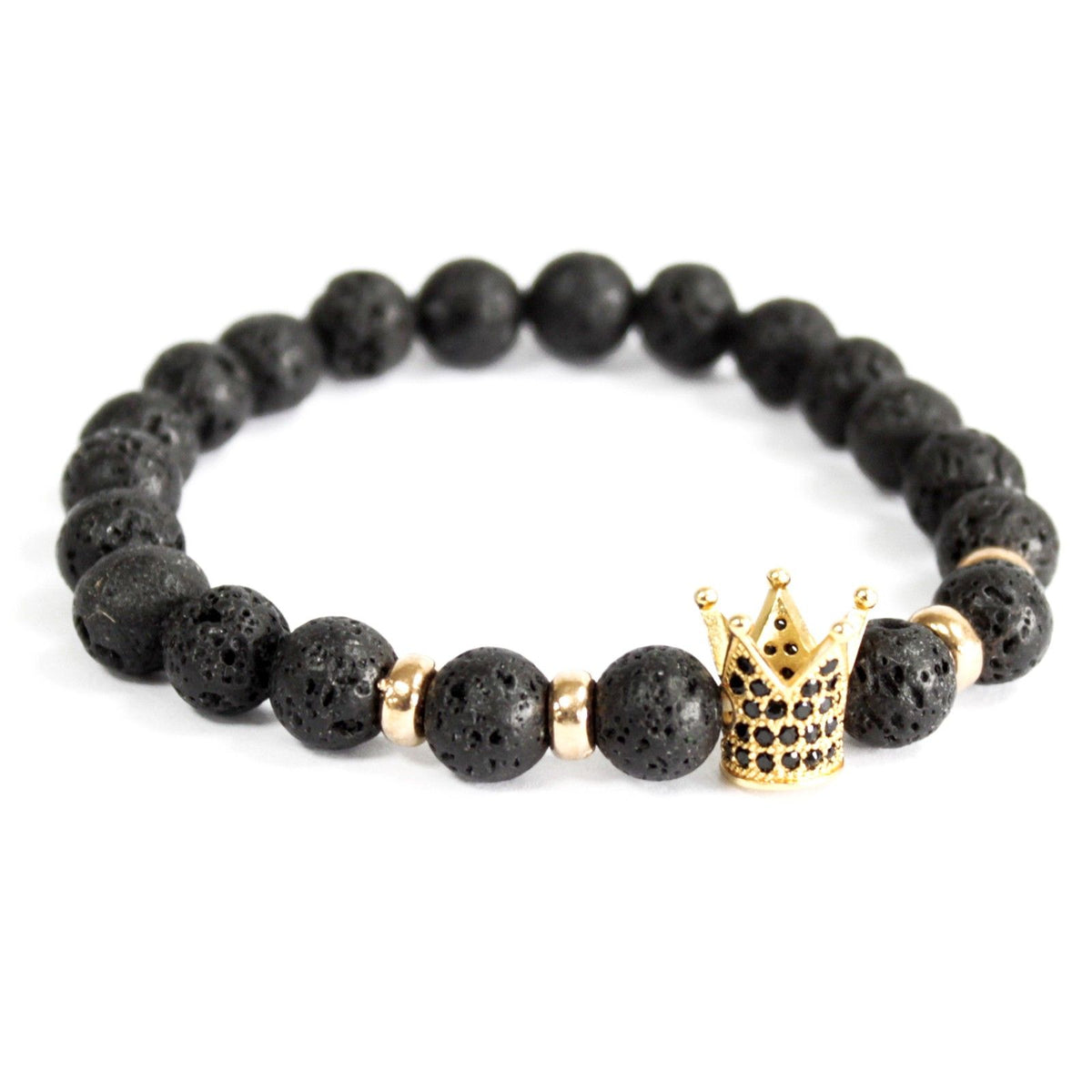 Armband – Boho Goldkrone Lavastein