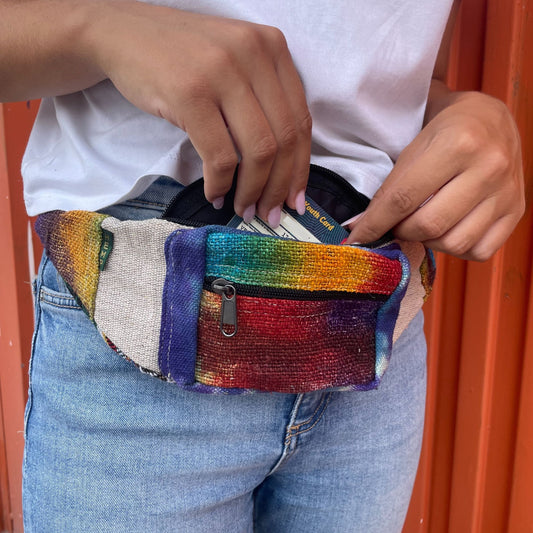 Gürteltasche – Hanf Batik