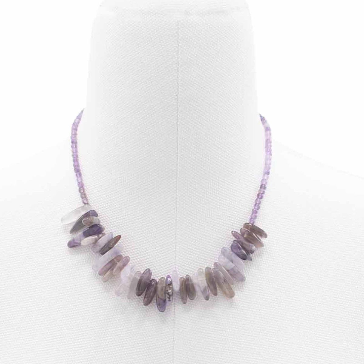 Halskette – Edelstein Langstein Amethyst