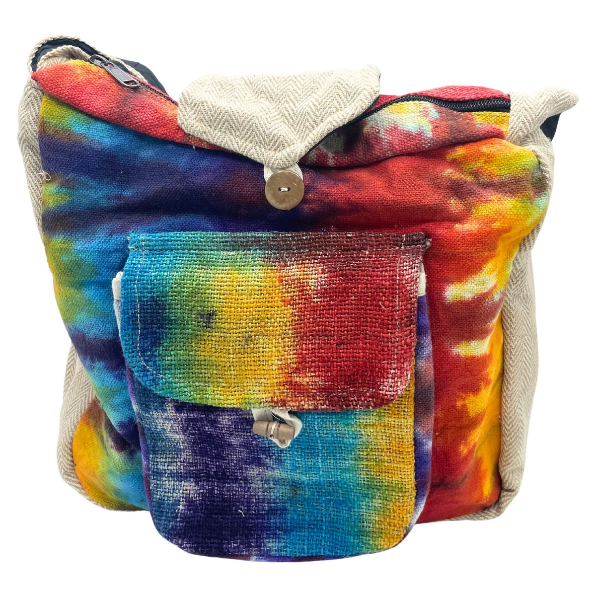 Lerntasche – Hanf Batik mit Fronttasche