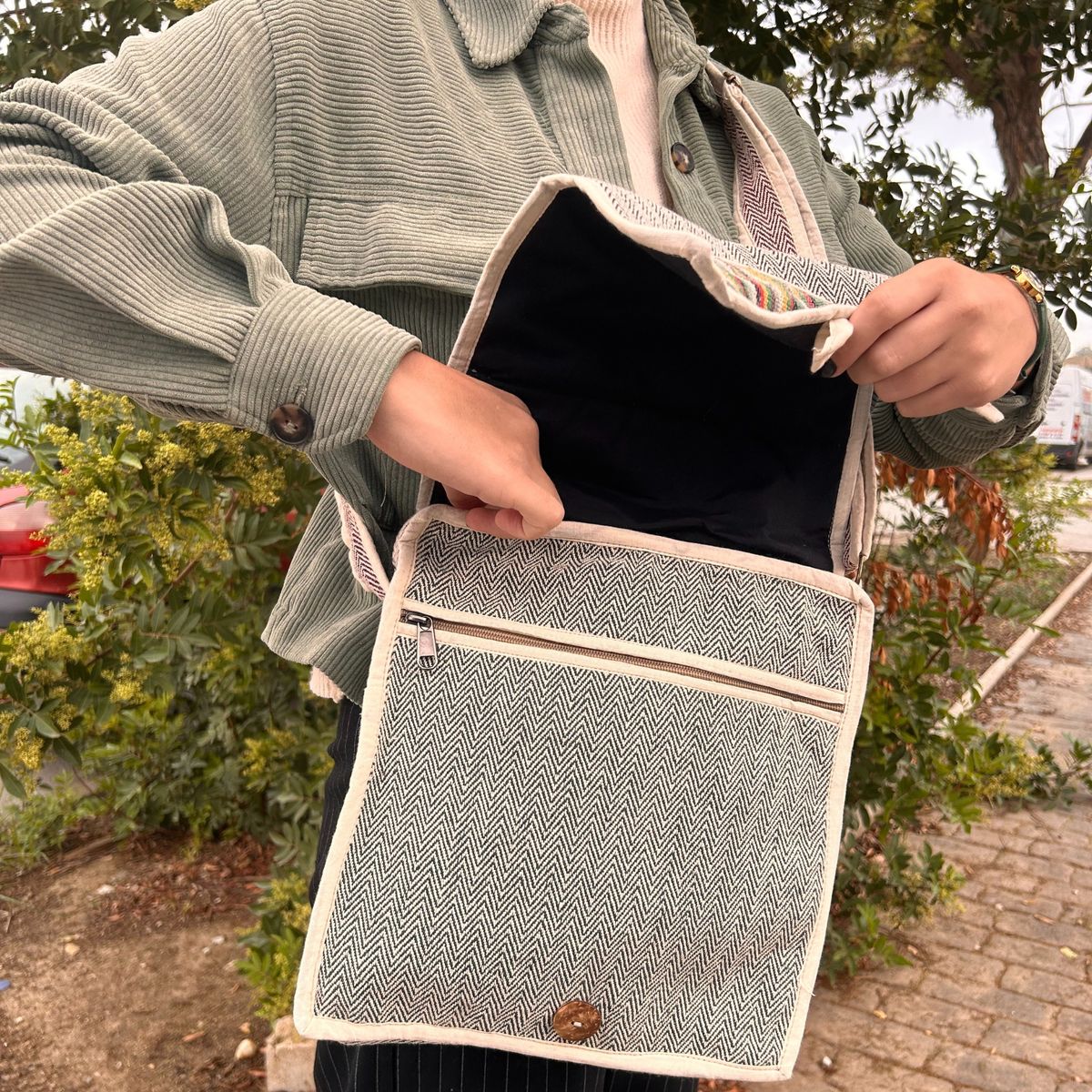 Laptoptasche – Hanf Curves