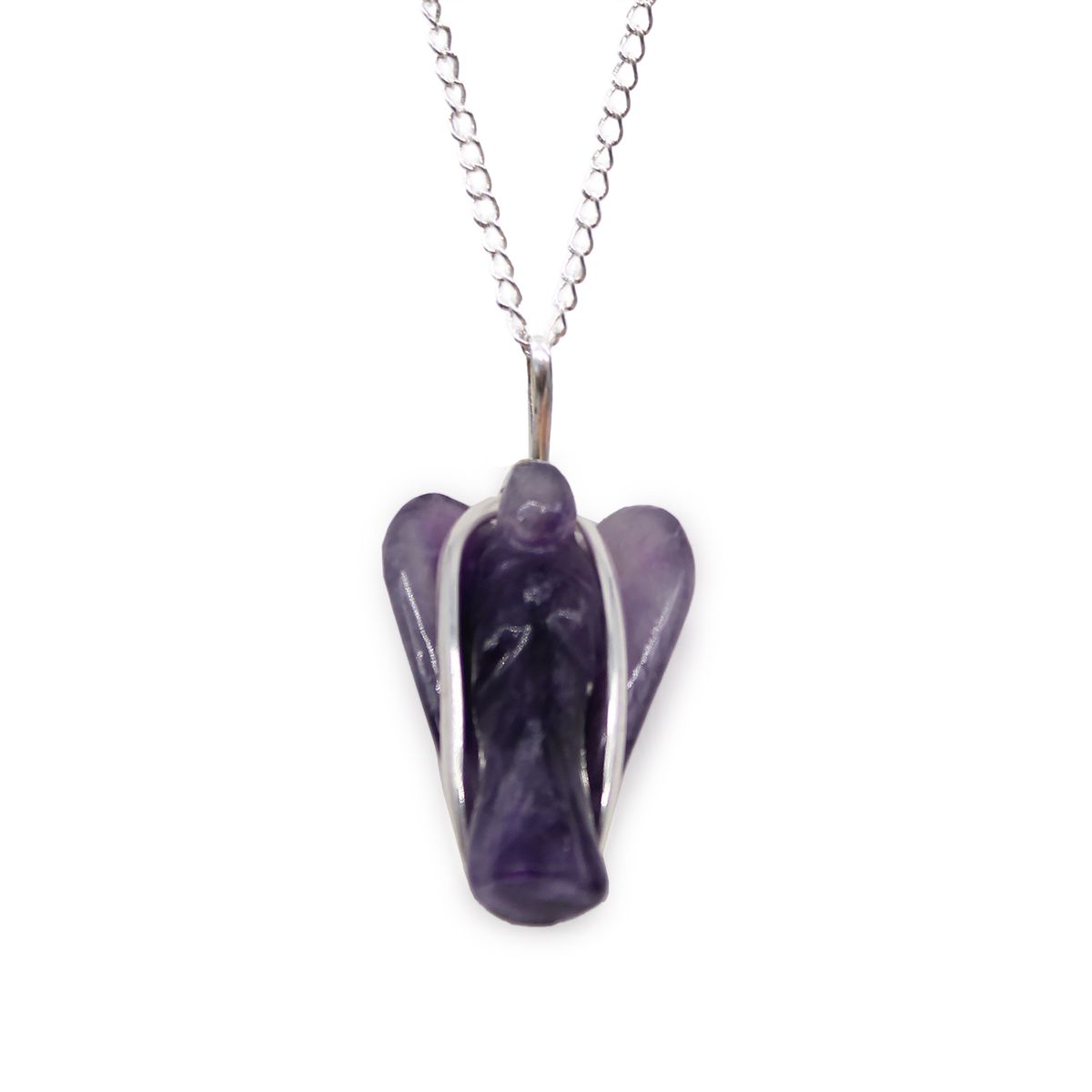 Anhänger – Edelstein Schutzengel Amethyst