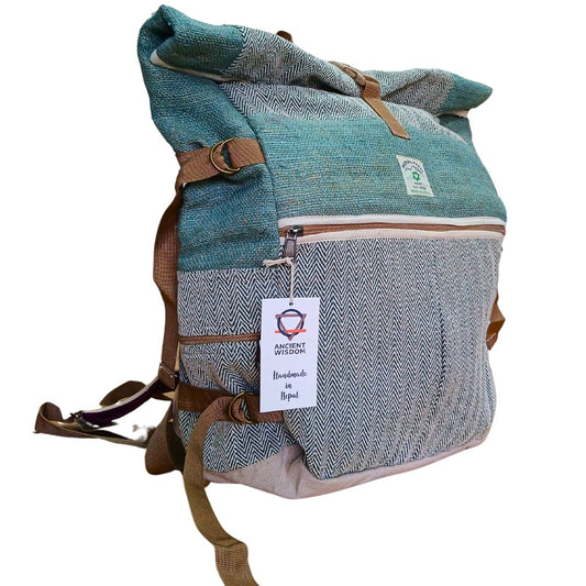 Rollrucksack – Hanf Trekking salbei