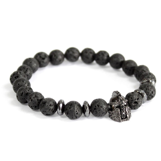 Armband – Boho Ritterhelm Lavastein