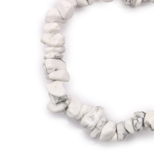Armband – Edelsteinsplitter weißer Jaspis