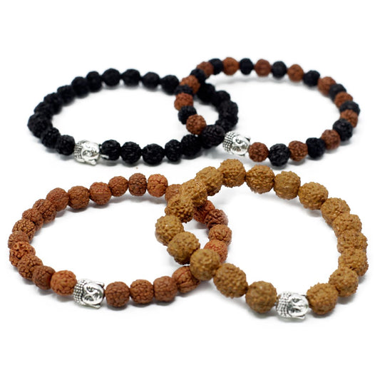 Armreif – Kokosholz mit Buddha – sortiert