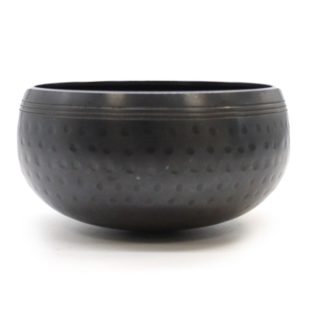 Klangschale – schwarz gehämmert – 14 cm