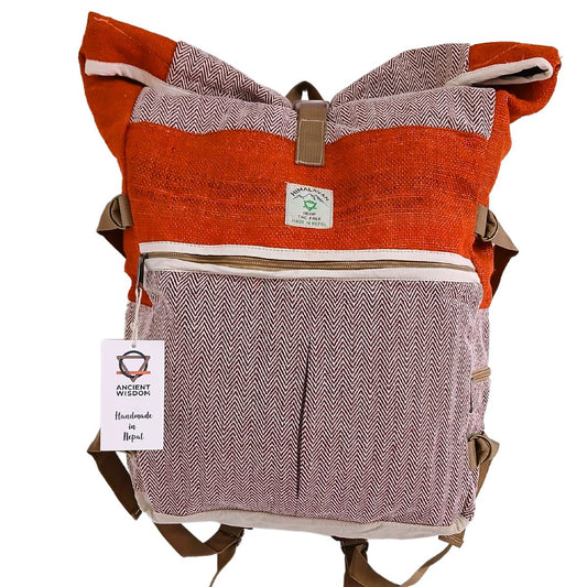 Rollrucksack – Hanf Trekking orange