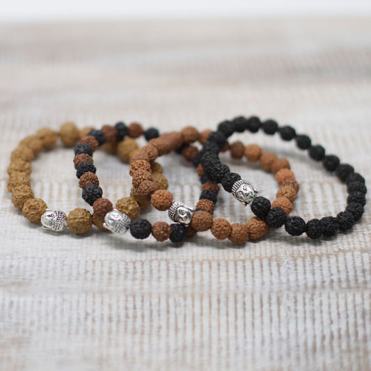 Armreif – Kokosholz mit Buddha – sortiert