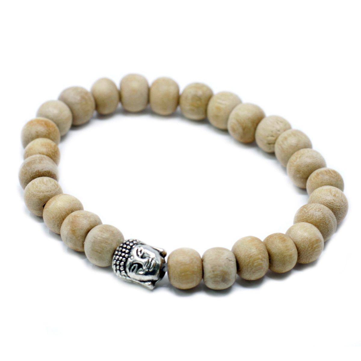 Armreif – Sandelholzperlen mit Buddha