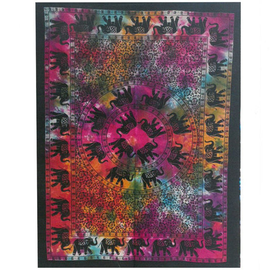 Wandtuch – Baumwolle Elefanten-Mandala