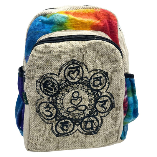 Rucksack – Hanf Batik 7 Chakren – mittel