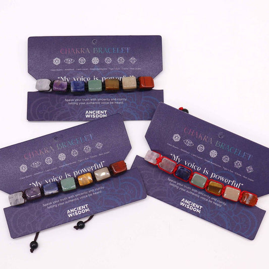 Armband – Chakra Schnur Trommelsteine