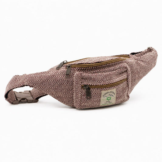 Gürteltasche – Baumwolle-Hanf weinrot