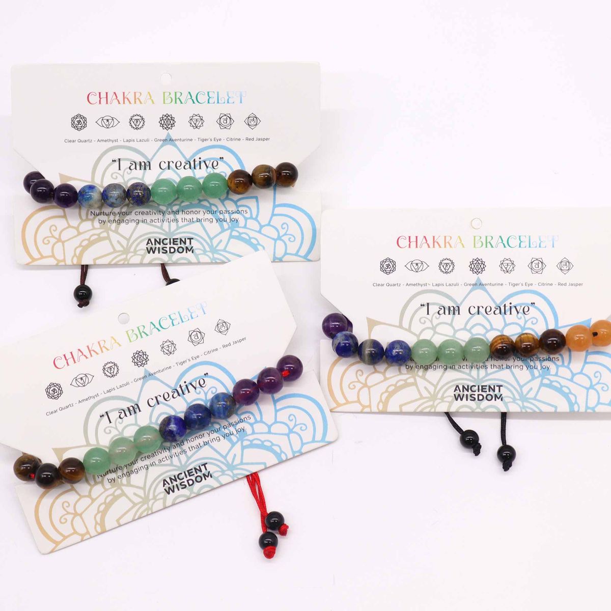 Armband – Chakra Schnur 21 Steine