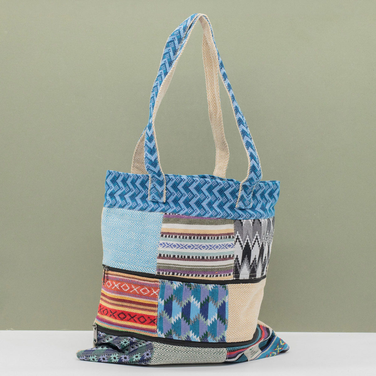 Patchwork-Tragetasche Kathmandu – Dhaka-Design