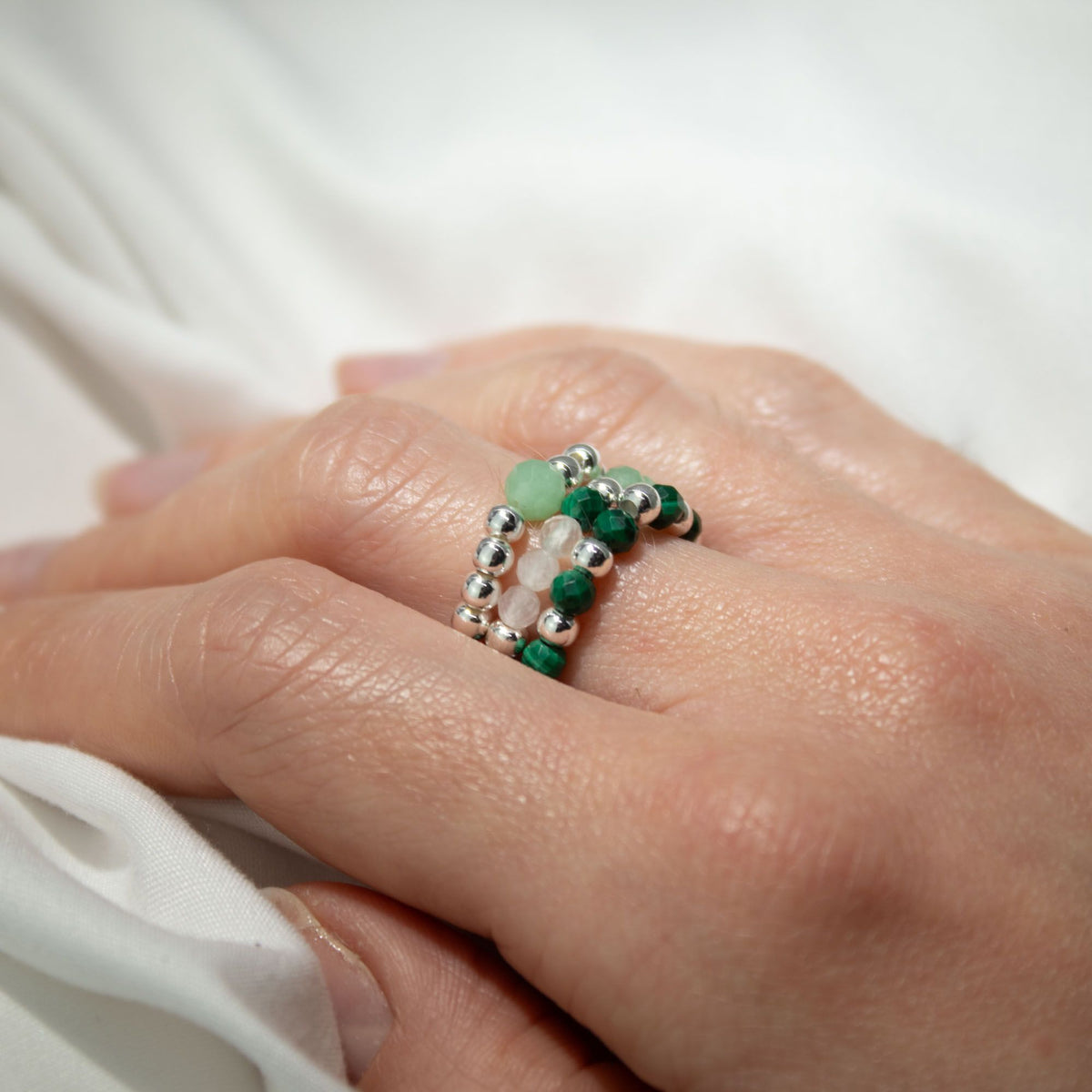 Ring-Set – Edelstein Nymph Spirit – Forest Spirit