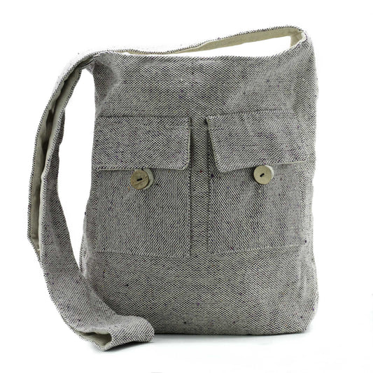 Tasche Naturtöne mit 2 Fächern – Lavendel – groß