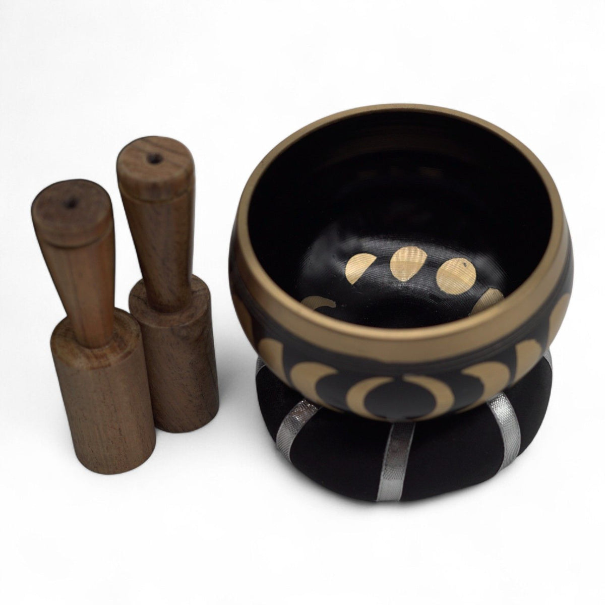 Klangschalen-Set – Mondphasen schwarz – 10,7 cm