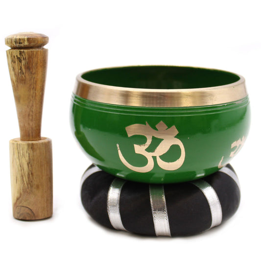 Klangschalen-Set – Lebensbaum grün – 10,7 cm