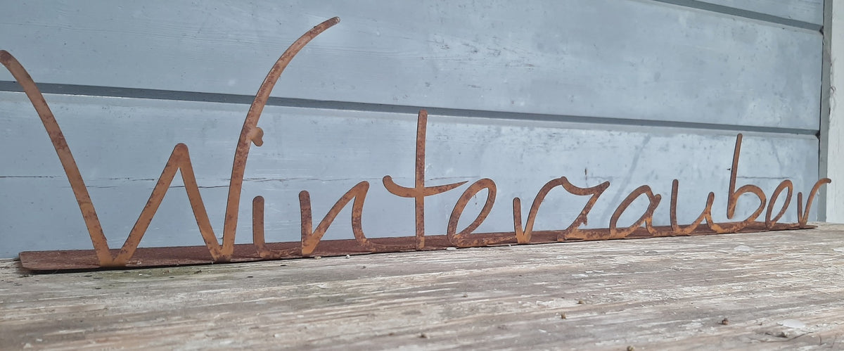 Rost-Schriftzug