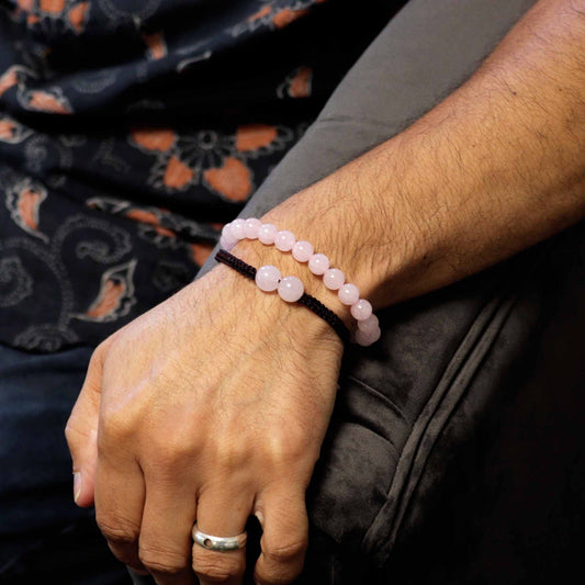 Armband – Edelstein Doppelkraft – Rosenquarz