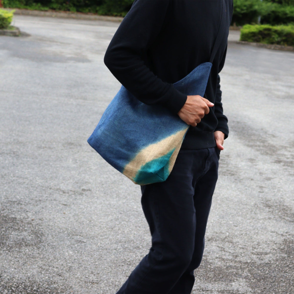 Schultertasche Soft Blend – Jeansblau