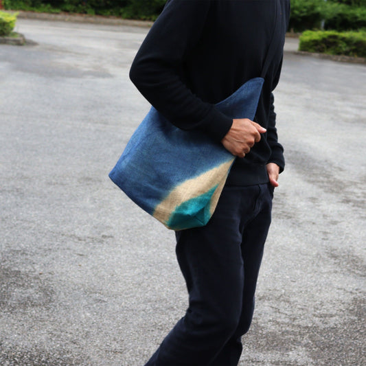 Schultertasche Soft Blend – Jeansblau