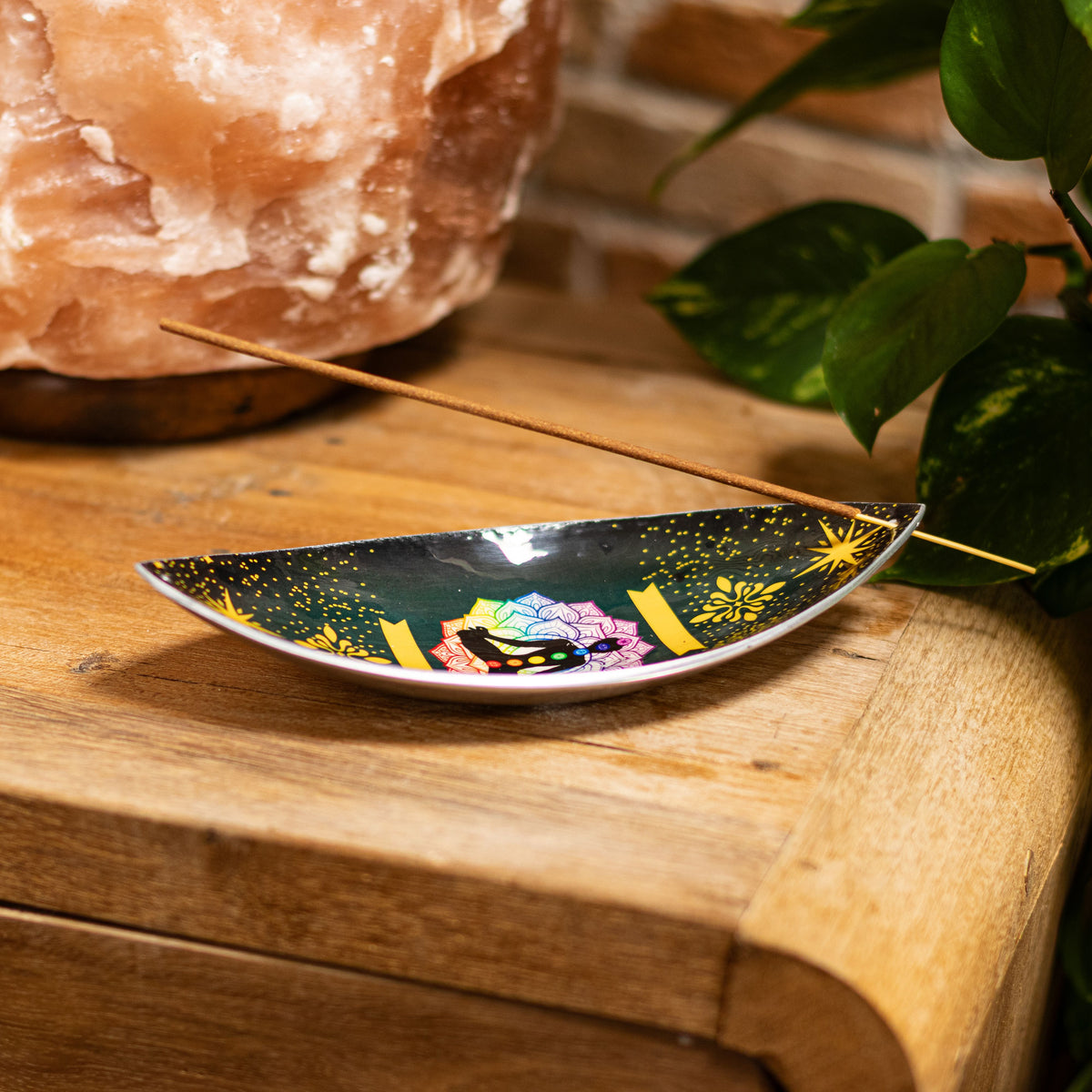 Räucherschale – Aluminium emailliert Lotus Buddha Chakra