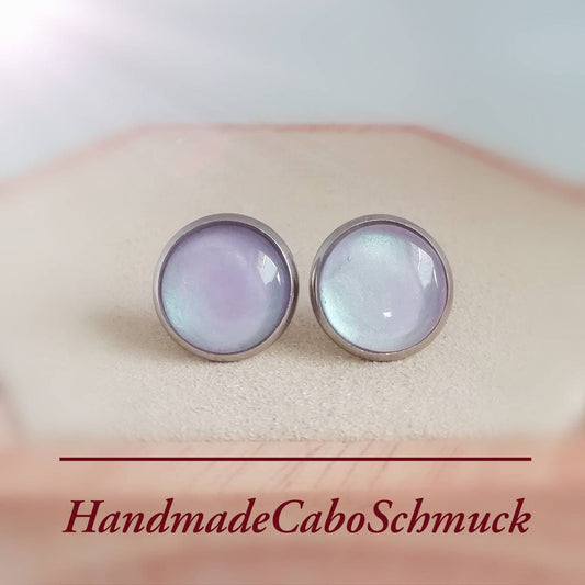 Ohrringe „Handbemalt Regenbogen L52“ – 12 mm