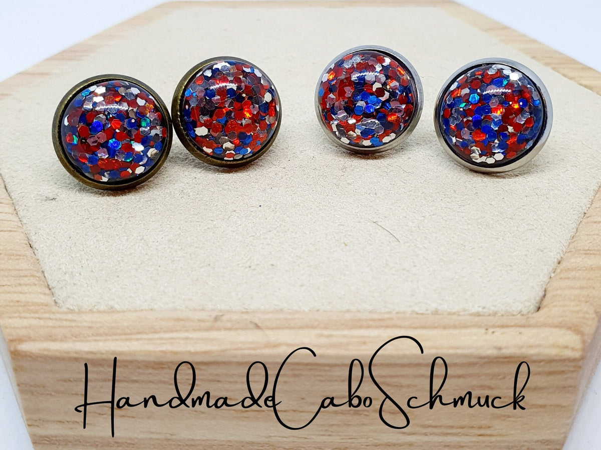 Ohrringe „Konfetti Bunt“ – 12 mm