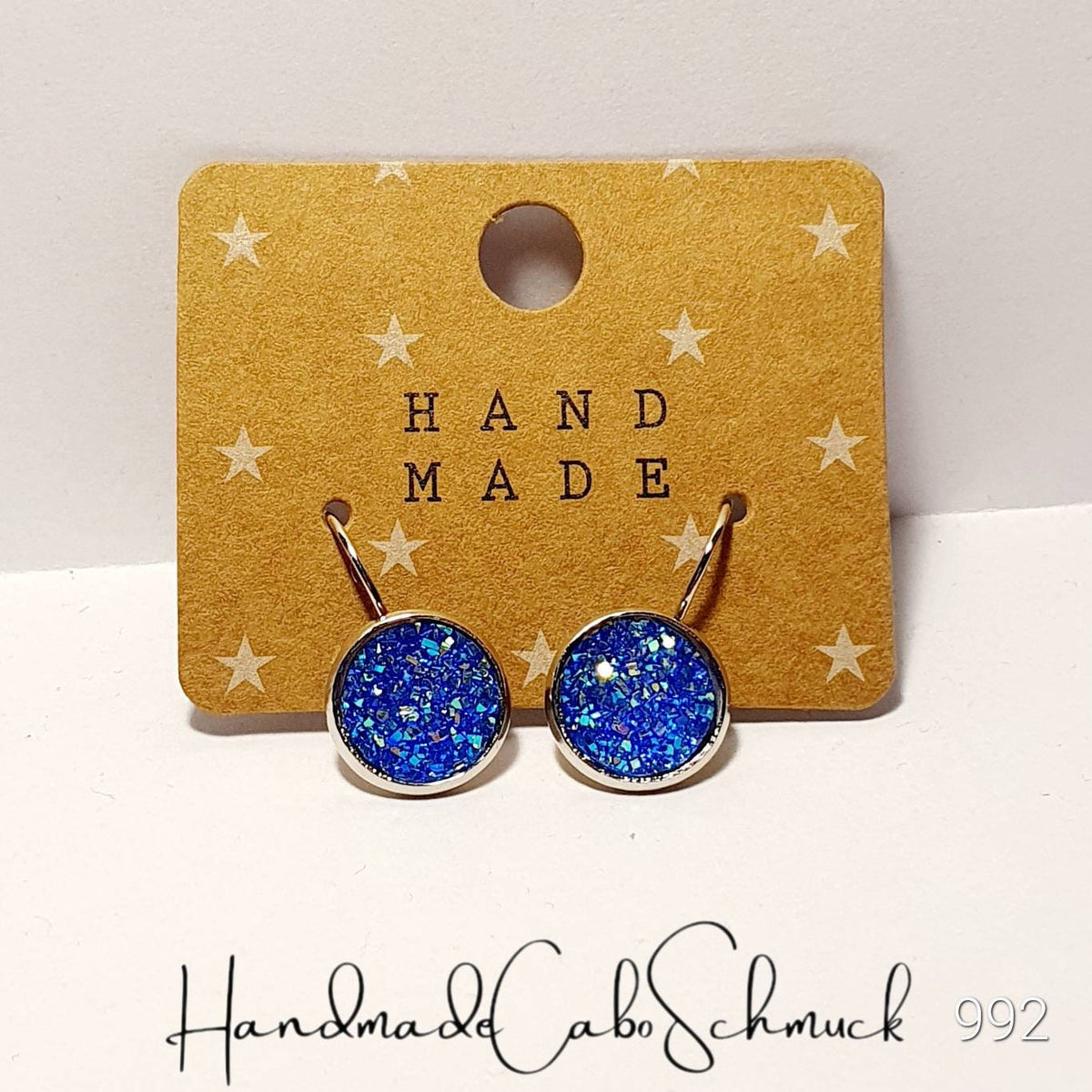 Ohrringe „Druzy Blau“ – 12 mm