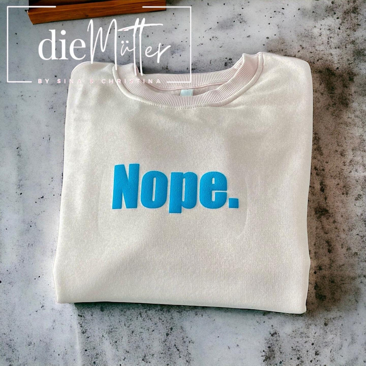Statement-Sweatshirt „NOPE.“ – Zartrosa