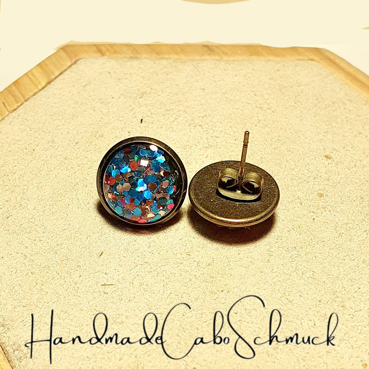 Ohrringe „Regenbogen Konfetti“ – 12 mm