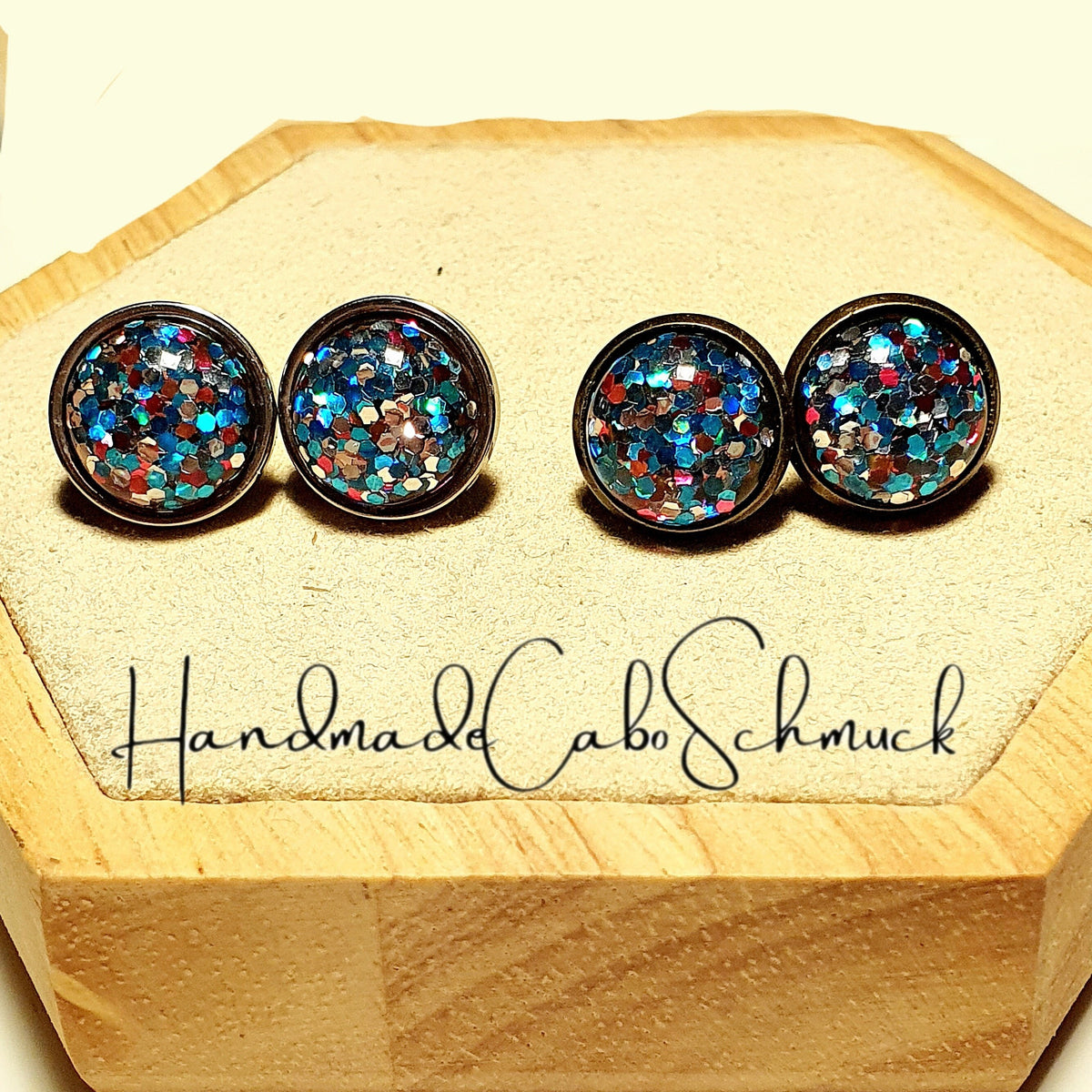 Ohrringe „Regenbogen Konfetti“ – 12 mm